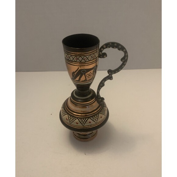 Hand Made in Greece beautiful 5” tall" vase! - Picture 1 of 9